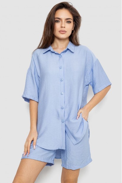 Костюм жіночий однотонний, колір світло-бузковий, 119R0038