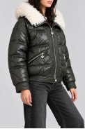Куртка женская демисезонная с капюшоном, цвет хаки, 244R9073 - фото № 1