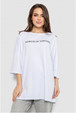 Футболка жіноча з принтом, колір білий, 244R3013