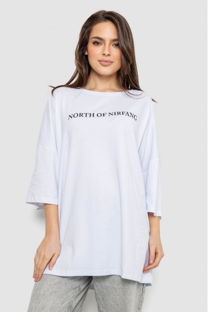 Футболка жіноча з принтом, колір білий, 244R3013