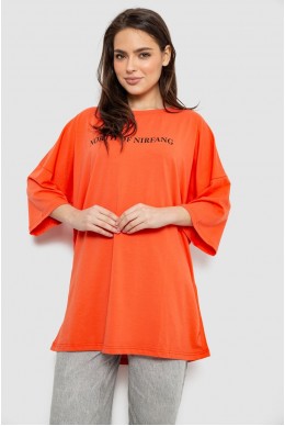 Футболка жіноча з принтом, колір помаранчевий, 244R3013