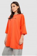 Футболка женская с принтом, цвет оранжевый, 244R3013 оптом - фото № 2