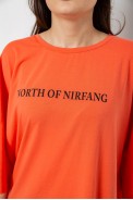 Футболка женская с принтом, цвет оранжевый, 244R3013 оптом - фото № 4