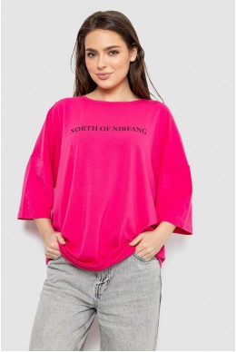 Футболка жіноча з принтом, колір рожевий, 244R3013