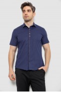 Сорочка чоловіча з принтом, колір темно-синій, 214R7026 оптом - фото № 0