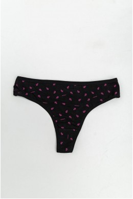 Труси жіночі стрінги, колір чорний, 131R2957