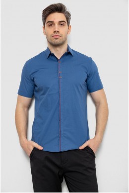 Рубашка мужская c принтом, цвет джинс, 214R7026