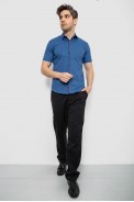 Сорочка чоловіча з принтом, колір джинс, 214R7026 оптом - фото № 1