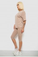 Костюм домашний женский с принтом, цвет бежевый, 257R738 оптом - фото № 2