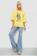 Футболка женская с принтом, цвет желтый, 244R2029-5 - фото № 1