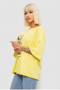 Футболка женская с принтом, цвет желтый, 244R2029-5 - фото № 2