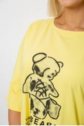 Футболка женская с принтом, цвет желтый, 244R2029-5 - фото № 4