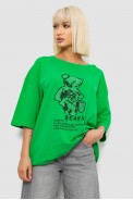 Футболка женская с принтом, цвет зеленый, 244R2029-5 - фото № 0
