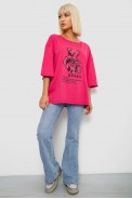 Футболка жіноча з принтом, колір рожевий, 244R2029-5 - фото № 1