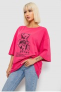 Футболка жіноча з принтом, колір рожевий, 244R2029-5 - фото № 2