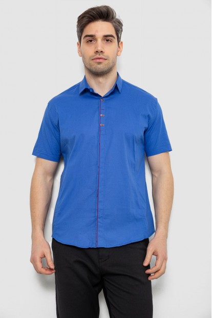 Рубашка мужская c принтом, цвет синий, 214R7026