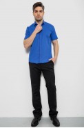 Сорочка чоловіча з принтом, колір синій, 214R7026 оптом - фото № 1
