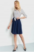 Сукня софт у горошок, колір синьо-молочний, 230R79-2 оптом - фото № 2