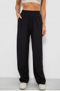 Штаны женские однотонные повседневные, цвет черный, 214R326 - фото № 0