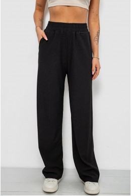 Штаны женские однотонные повседневные, цвет черный, 214R326