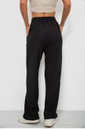 Штаны женские однотонные повседневные, цвет черный, 214R326 - фото № 3
