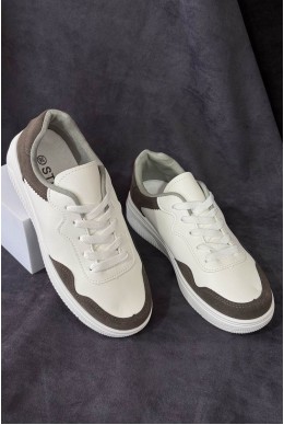 Кеди жіночі, колір біло-сірий, 248RR83