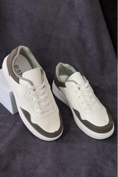 Кеди жіночі, колір біло-сірий, 248RR83