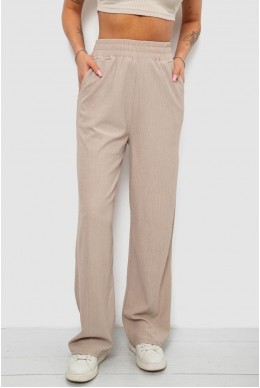 Штаны женские однотонные повседневные, цвет бежевый, 214R326