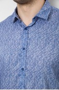 Чоловіча сорочка з принтом, колір блакитний, 186R6917-7 - фото № 4