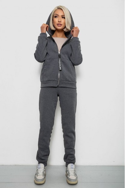 Спортивный костюм женский на флисе, цвет грифельный, 257R86-1