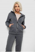 Спортивный костюм женский на флисе, цвет грифельный, 257R86-1 - фото № 1