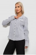 Сорочка класична в смужку, колір сіро-білий, 230R641-1 - фото № 2