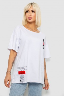 Футболка женская с принтом, цвет белый, 244R2408-5