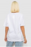 Футболка женская с принтом, цвет белый, 244R2408-5 - фото № 3
