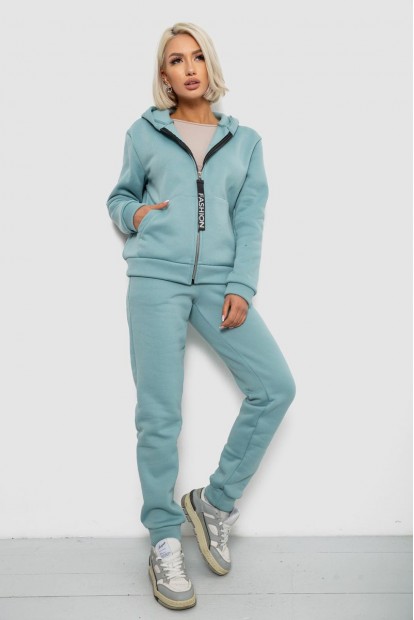 Спортивный костюм женский на флисе, цвет оливковый, 257R86-1