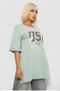 Футболка жіноча з принтом  -уцінка, колір оливковий, 244R2022-5-U-12 - фото № 2