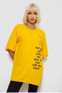 Футболка жіноча з принтом  -уцінка, колір жовтий, 244R2008-U-1 - фото № 0