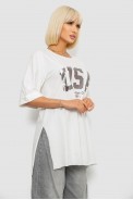 Футболка женская с принтом  -уценка, цвет молочный, 244R2022-5-U-9 - фото № 2