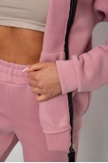 Спортивный костюм женский на флисе, цвет розовый, 257R86-1 - фото № 5