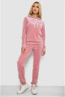Спортивний костюм жіночий велюровий  -уцінка, колір рожевий, 238R58570-U-13