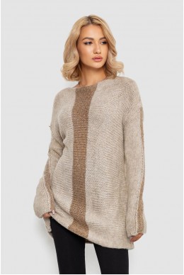 Светр жіночий двокольоровий  -уцінка, колір світло-бежевий, 247R006-U