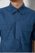 Сорочка чоловіча джинсова  -уцінка, колір джинс, 129RT-16-U-1 - фото № 5