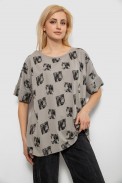 Футболка жіноча з принтом  -уцінка, колір сірий, 244R4015-U - фото № 0