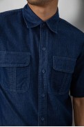 Рубашка мужская джинсовая  -уценка, цвет синий, 129RT-16-U оптом - фото № 4