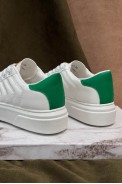 Кеди жіночі, колір біло-зелений, 248RR183 - фото № 3