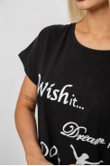 Футболка женская с принтом, цвет черный, 244R3004 - фото № 4