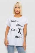 Футболка женская с принтом, цвет белый, 244R3004 - фото № 0