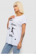 Футболка женская с принтом, цвет белый, 244R3004 - фото № 2