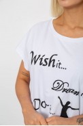 Футболка женская с принтом, цвет белый, 244R3004 - фото № 4