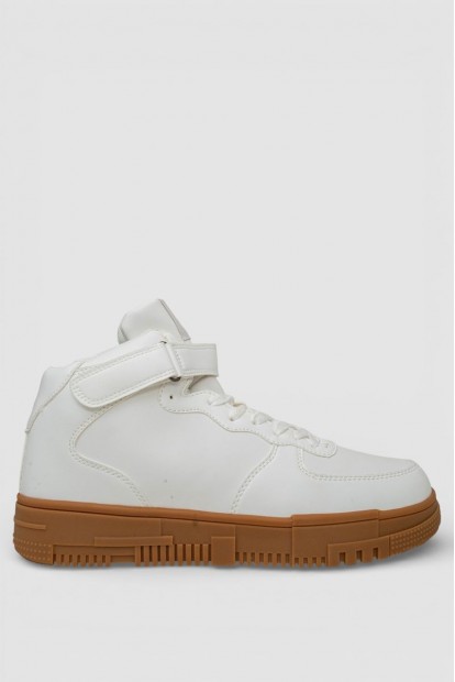 Кроссовки мужские зимние на меху, цвет бело-коричневый, 248RCX620